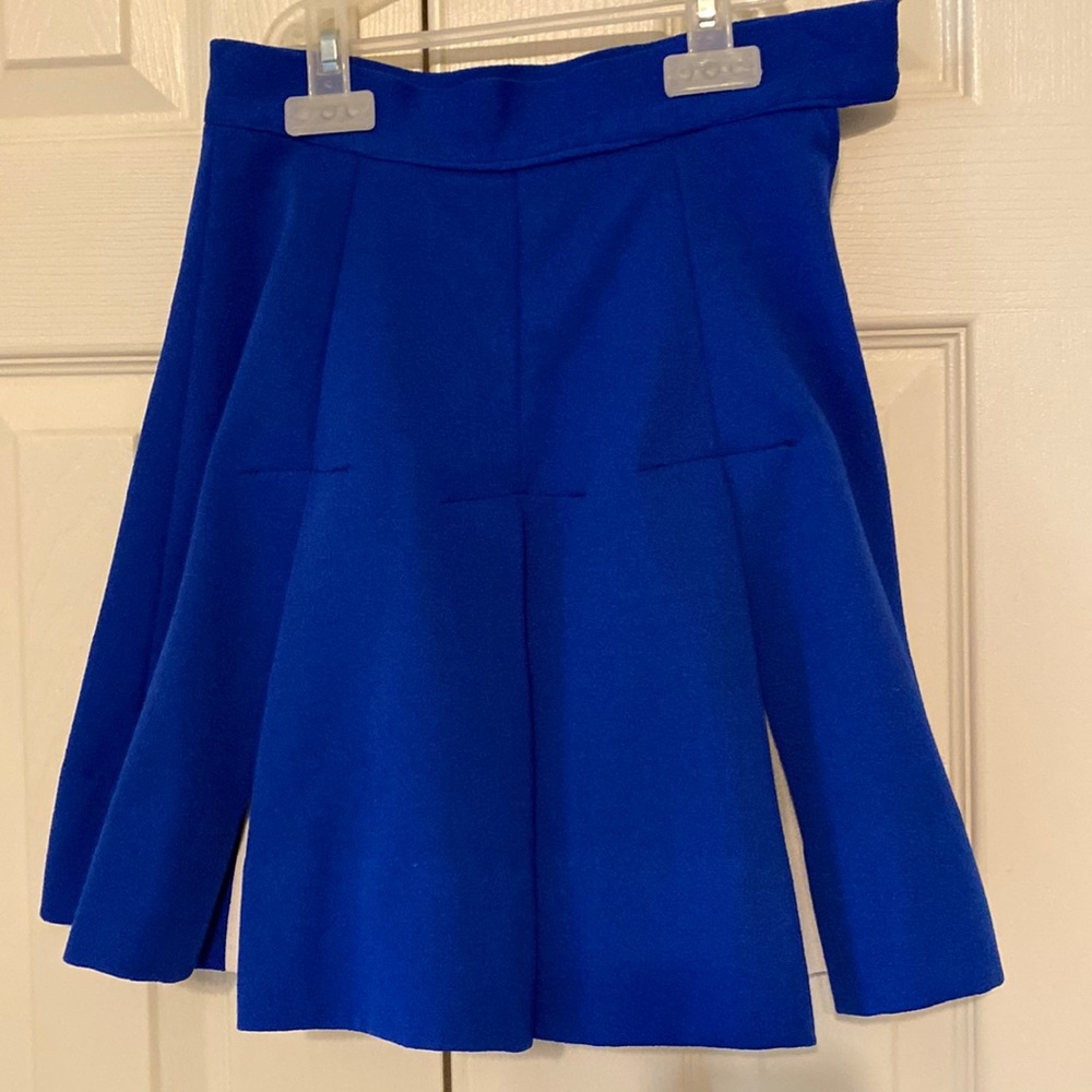 Vintage Cheerleading skirt, 1976, juniors XS/S, Blue w/ Red & White panels
